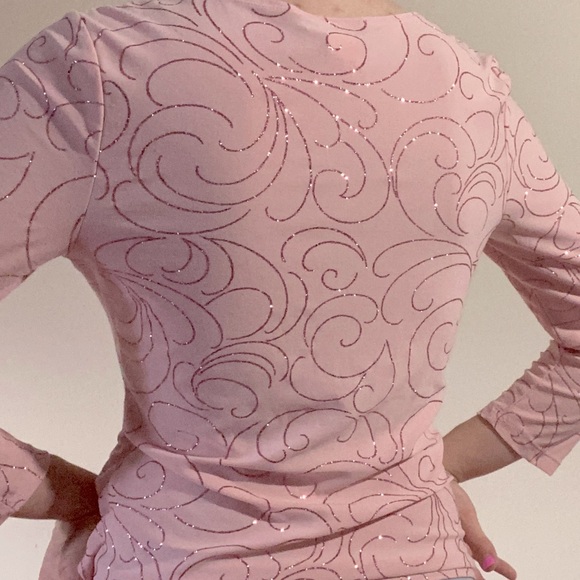 Sexy sparkly powder pink blouse - Picture 2 of 3